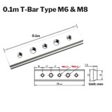 100mm T Slot Nut Aluminium Alloy T-Bar Slider T-Track Sliding Nut Woodworking Slot Fastener