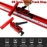 45 Type Aluminium Alloy Miter Track Stop For 45mm T-track Woodworking Tool