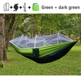300kg Portable Double Camping Hammock Parachute Fabric With Mosquito Net