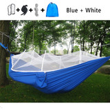 300kg Portable Double Camping Hammock Parachute Fabric With Mosquito Net