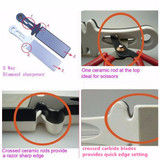 DMD 400/1000 Grit Double Side Diamond Ceramic Knife Sharpening Stone