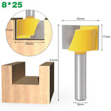 Drillpro 16-25mm Router Bit 8mm Shank Surface Planing Bottom Cleaning Wood Milling Router Bit for CNC