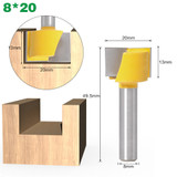 Drillpro 16-25mm Router Bit 8mm Shank Surface Planing Bottom Cleaning Wood Milling Router Bit for CNC