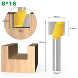 Drillpro 16-25mm Router Bit 8mm Shank Surface Planing Bottom Cleaning Wood Milling Router Bit for CNC