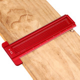 Drillpro TS 8 Inch Aluminum Alloy Hole Precision Marking T Ruler Hole Positioning Measuring Ruler Woodworking Scriber Scribing Tool