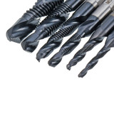 Drillpro HRC89 M3-M10 Combination Drill Tap Bit Set TiAlN Coated Deburr Countersink Drill Bits