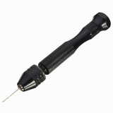 Drillpro Mini Aluminum Hand Drill with Keyless Chuck and 10pcs Twist Drills Rotary Tool