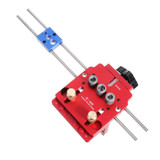 Drillpro Aluminum Alloy X400 3 In 1  Woodworking Dowelling Jig Drill Guide Kit Locator Pocket Hole Jig for Furniture Fast Connecting Cam Fitting