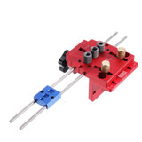 Drillpro Aluminum Alloy X400 3 In 1  Woodworking Dowelling Jig Drill Guide Kit Locator Pocket Hole Jig for Furniture Fast Connecting Cam Fitting