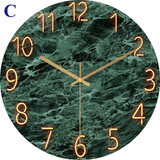 12 Inch Fashion Glass Quartz Clock Home Living Quiet Silent Simple Clock