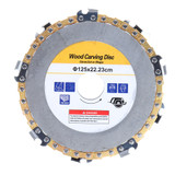 Drillpro Gold 5 Inch Grinder Chain Disc 9 Tooth Wood Carving Disc For 125 Angle Grinder
