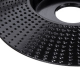 Drillpro Black 110x16/110x22mm Bevel Wood Carving Disc Tungsten Carbide Shaping Disc Angle Grinding Wheel Sanding Carving Rotary Tool Abrasive Disc for Angle Grinder