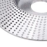 Drillpro 100x16/110x22mm Bevel Arc Wood Carving Disc Shaping Disc Tungsten Carbide Angle Grinding Wheel Sanding Carving Rotary Tool Abrasive Disc for Angle Grinder