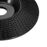 Drillpro Black 100x16/110x22mm Bevel Arc Wood Carving Disc Tungsten Carbide Shaping Disc Angle Grinding Wheel Sanding Carving Rotary Tool Abrasive Disc for Angle Grinder