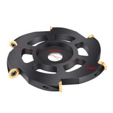 Drillpro 115mm Wood Carving Disc Titanium Coated 6 Round Carbide Inserts Angle Grinder Disc Wood Shaping Disc Woodworking Cutting Disc