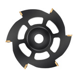 Drillpro 115mm Wood Carving Disc Titanium Coated 6 Round Carbide Inserts Angle Grinder Disc Wood Shaping Disc Woodworking Cutting Disc