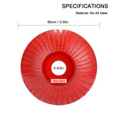85mm Carbide Wood Shaping Disc Grinding Wheel Sanding Carving Disc Tools Abrasive Disc 16mm Bore