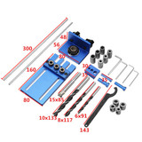 Drillpro 08450 Aluminum Alloy Dowelling Jig Set Wood Dowel Drilling Position Jig Woodworking Tool