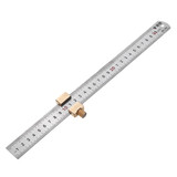 Woodworking Metric and Inch Line Scribe Ruler Positioning Measuring Ruler 300mm Marking T-Ruler Woodworking Tool