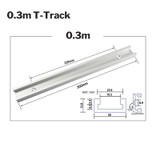 300/400/500/600mm Aluminium Alloy T-track for Carpenter DIY Woodworking Tool