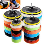 Drillpro 7pcs 3/5/6/7 Inch Car Polishing Pad Set Sponge Wheel Polisher Auto Accessories