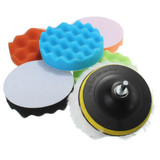Drillpro 7pcs 3/5/6/7 Inch Car Polishing Pad Set Sponge Wheel Polisher Auto Accessories