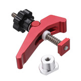 Drillpro Red Quick Acting Hold Down Clamp Aluminum Alloy T-Slot T-Track Clamp Set Woodworking Tool for Woodworking Table