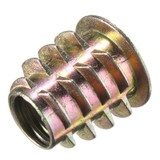 M8 Zinc Alloy Steel Furniture Hex Drive Head Nut Screws Threaded Wood Insert