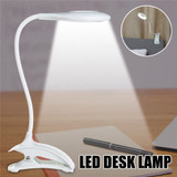 USB LED Reading Light Clip-on Clamp Bed Table Desk Lamp Night Light