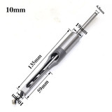 Drillpro 6mm-16mm Woodworking Square Hole Twist Drill Bit Square Auger Drill Mortising Chisel