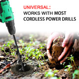 600×50mm Garden Auger Earth Planter Drill Bit Post Hole Digger Auger Drill Accessories