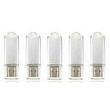 5 x 128MB USB 2.0 Flash Drive Candy Silver Memory Storage Thumb U Disk