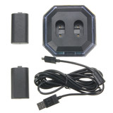2Pcs Rechargeable Battery with Charging Dock Station For XBOX ONE Game Controller Gamepad