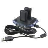 2Pcs Rechargeable Battery with Charging Dock Station For XBOX ONE Game Controller Gamepad