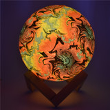 3D Printing Moon Lamp Christmas Decorations Space LED Night Light Remote Control USB Rechargeable Gift