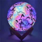 3D Printing Moon Lamp Christmas Decorations Space LED Night Light Remote Control USB Rechargeable Gift