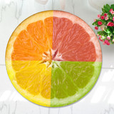 KCASA KC-M4 3D Print Round Fruit Kids Bedroom soft Car Pet Home Living Room Kitchen Rugs Computer Chair Mat