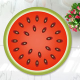 KCASA KC-M4 3D Print Round Fruit Kids Bedroom soft Car Pet Home Living Room Kitchen Rugs Computer Chair Mat