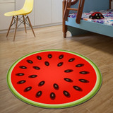 KCASA KC-M4 3D Print Round Fruit Kids Bedroom soft Car Pet Home Living Room Kitchen Rugs Computer Chair Mat