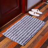 Colorful Chenille Striped Rectangle Fluffy Floor Carpet Cover Mat Area Rug Living Bedroom Home Decoration