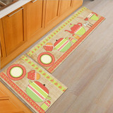 Non-slip Printing Terylene Washable Carpet Doormat Bedroom Kitchen Floor Rugs (50 x 80 cm)