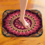 Honana BX-29 40x60cm 3D Painting Spiral Pattern Coral Fleece Mat Absorbent Bathroom Anti Slip Carpet