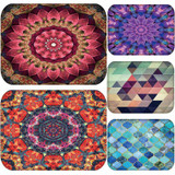 Honana BX-29 40x60cm 3D Painting Spiral Pattern Coral Fleece Mat Absorbent Bathroom Anti Slip Carpet