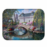 Honana BX-31 40x60cm 3D Painting City Pattern Coral Fleece Mat Absorbent Bathroom Anti Slip Carpet