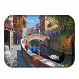 Honana BX-31 40x60cm 3D Painting City Pattern Coral Fleece Mat Absorbent Bathroom Anti Slip Carpet
