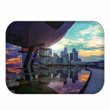 Honana BX-31 40x60cm 3D Painting City Pattern Coral Fleece Mat Absorbent Bathroom Anti Slip Carpet