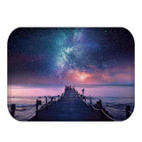 Honana BX-31 40x60cm 3D Painting City Pattern Coral Fleece Mat Absorbent Bathroom Anti Slip Carpet