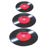 Non-Slip Retro Round Record Coaster Printing Soft Floor Mat Carpet Room Area Rug