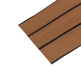 1250x17x0.5cm Long Brown EVA Foam Boat Flooring Faux Teak Decking Sheet Pad Rug