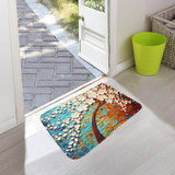 Honana BX-28 40x60cm 3D Painting Tree Pattern Coral Fleece Mat Absorbent Bathroom Anti Slip Carpet